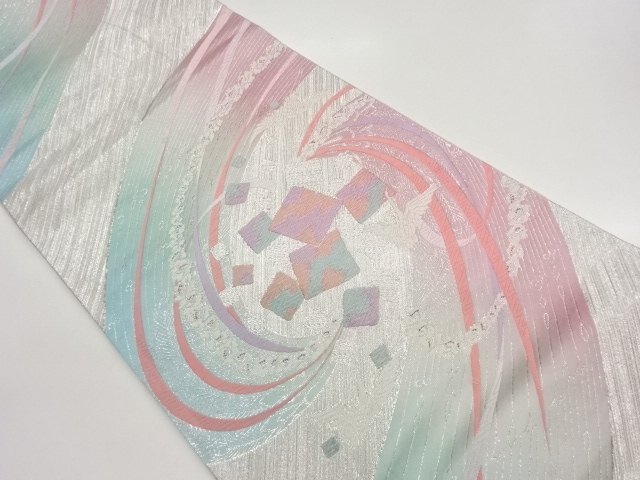 JAPANESE FUKURO OBI / WOVEN CRANES